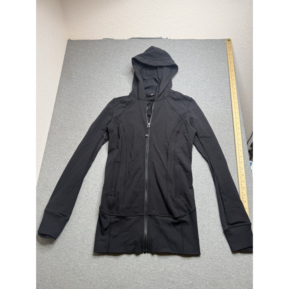 Lululemon Jacket Womens 6 Black Daily Practice Hoodie Preppy Stretch Gym Yoga